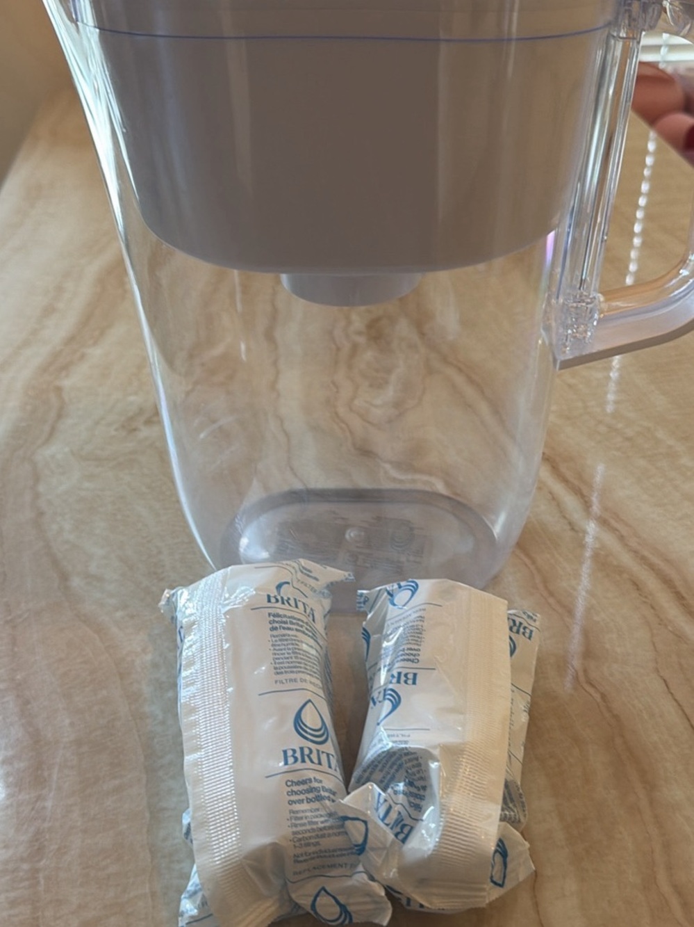 Brita White and Clear Water Filter Pitcher with Replacement Filters
